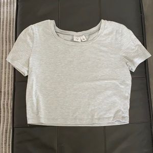Striped BP crop top